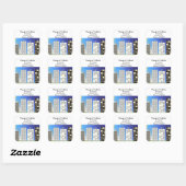 Sticker Carré Changement d'adresse des grands bâtiments (Feuille)