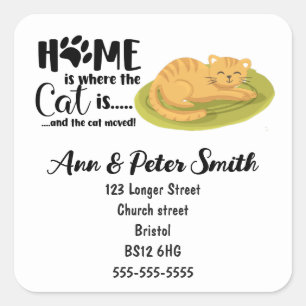 Sticker Carré Changement d'adresse retour à la maison est l'endr