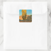 Sticker Carré Changement de lumière sur un peuplier par Maynard  (Sac)