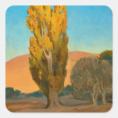 Sticker Carré Changement de lumière sur un peuplier par Maynard  (Devant)