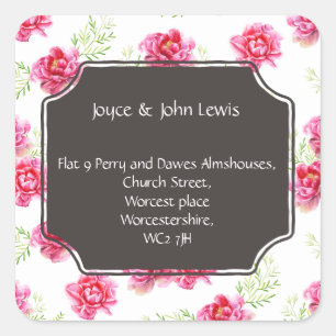 Sticker Carré Changement d'étiquette d'adresse