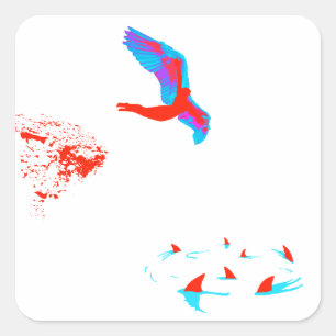 Sticker Carré chanson de cygne