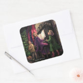 Sticker Carré Chant de Noël le long (Enveloppe)