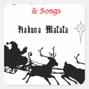 Sticker Carré Chanter le long de Noël - Carols & Festive Joy