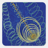 Sticker Carré Chaos Primordial par Hilma af Klint (Devant)