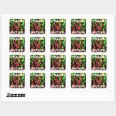STICKER CARRÉ CHAOS SATIVA (Feuille)