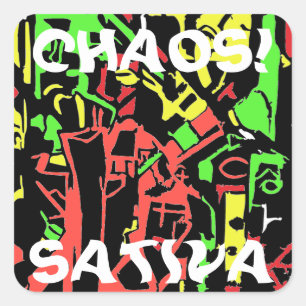 STICKER CARRÉ CHAOS SATIVA
