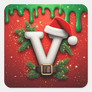 Sticker Carré Chapeau de Sabta festif V pour décoration d'hiver