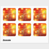 Sticker Carré Chaque cadeau parfait vient de Above, Noël (Feuille)