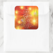 Sticker Carré Chaque cadeau parfait vient de Above, Noël (Sac)