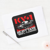 Sticker Carré Char lourd soviétique KV-1 (Enveloppe)