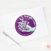 Sticker Carré Chargement des cristaux d'améthyste (Enveloppe)