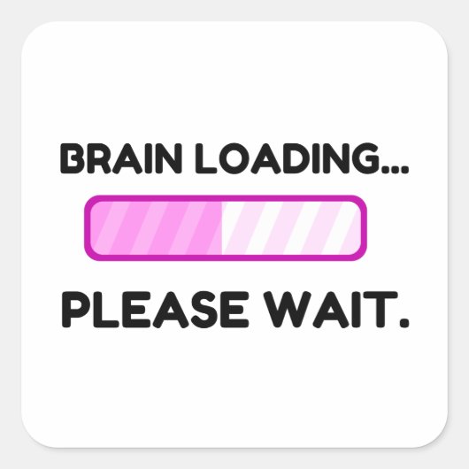 Sticker Carré Chargement du cerveau (Devant)