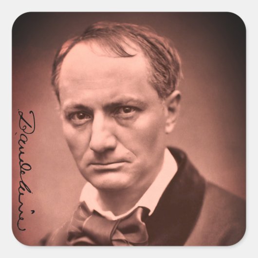 Sticker Carré Charles Baudelaire (Devant)
