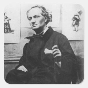 Sticker Carré Charles Baudelaire avec gravures, c.1863