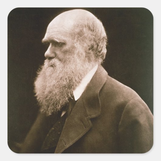 Sticker Carré Charles Darwin (1809-82) (Devant)
