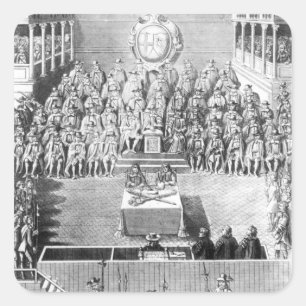 Sticker Carré Charles I devant la Haute Cour de Justice