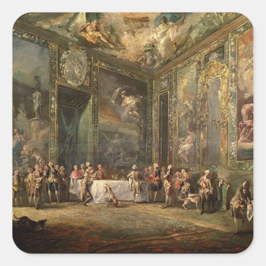 Sticker Carré Charles III de Borbon, déjeuner avant son (Devant)