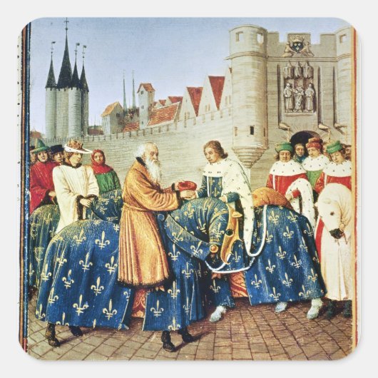 Sticker Carré Charles V recevant l'empereur Charles IV (Devant)