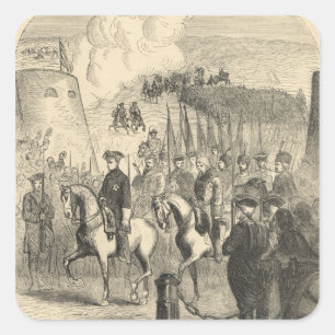 Sticker Carré Charles XII de la Suède entrant dans Copenhague