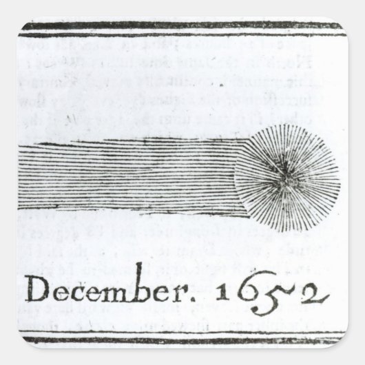 Sticker Carré Charles's Comet, décembre 1652 (Devant)
