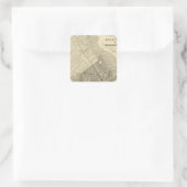 Sticker Carré Charleston, Caroline du Sud (Sac)