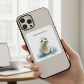 Sticker Carré Charmant chiot phoque à l'aquarelle, sur mesure