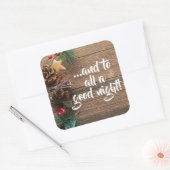 Sticker Carré Charme rustique Pine Cônes Noël (Enveloppe)