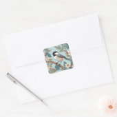 Sticker Carré Charming Chickadee Bird (Enveloppe)