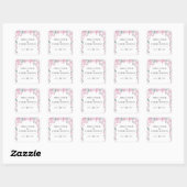 Sticker Carré Charming Floral Wisteria Mariage (Feuille)