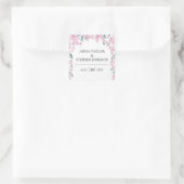 Sticker Carré Charming Floral Wisteria Mariage (Sac)