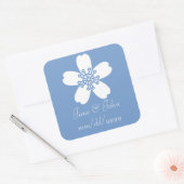 Sticker Carré Charming Sakura dans l'autocollant Periwinkle (Enveloppe)