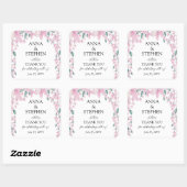Sticker Carré Charming Wisteria Floral Mariage (Feuille)