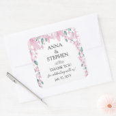 Sticker Carré Charming Wisteria Floral Mariage (Enveloppe)