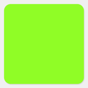 Sticker Carré Chartreuse/Neon Green 7FFF00 Option couleur et ima