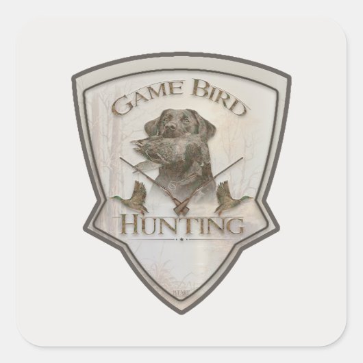 Sticker Carré Chasse au canard (Devant)