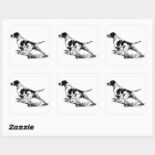 Sticker Carré Chasse au chien (Feuille)