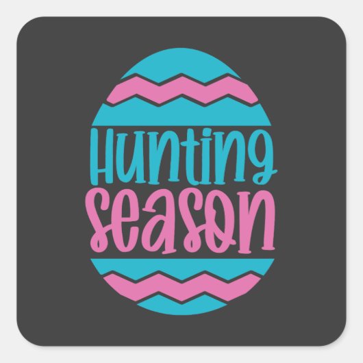 Sticker Carré Chasse aux oeufs de Pâques. Célébrer (Devant)