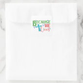 Sticker Carré Chasse aux oeufs de Pâques ! Sainte (Sac)