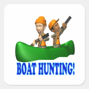 Sticker Carré Chasse de bateau