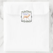 Sticker Carré Chasse et pêche (Sac)