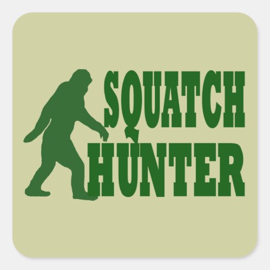 Sticker Carré Chasseur de squatch (Devant)