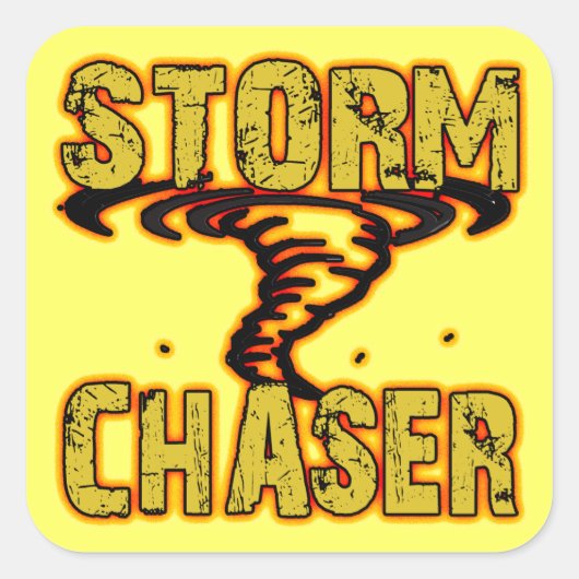 Sticker Carré Chasseur de tempête (Devant)