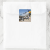 Sticker Carré Chasseur Spitfire construit par les Britanniques (Sac)