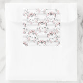 Sticker Carré chat avec motif arc (Sac)