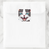 Sticker Carré Chat bleu teinté (Sac)