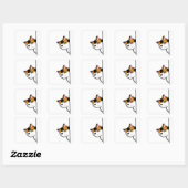 Sticker Carré Chat Chaton (Feuille)