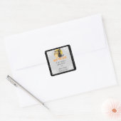 Sticker Carré Chat & Chouette Halloween Mariage Enregistrer La D (Enveloppe)
