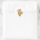 Sticker Carré Chat comme Biker avec Scooter.PNG (Sac)