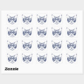 Sticker Carré Chat cool avec lunettes (Feuille)